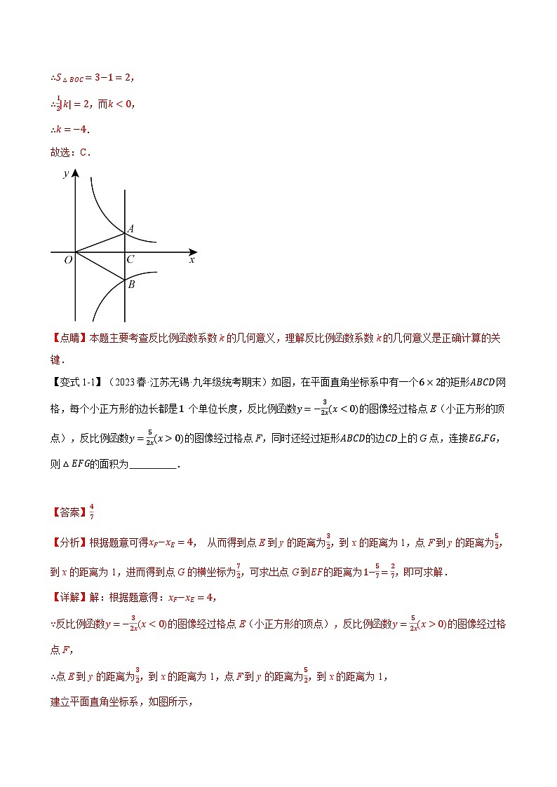 专题6.5反比例函数章末七大题型总结（培优篇）-2024-2025学年九年级数学上册举一反三系列（北师大版）02