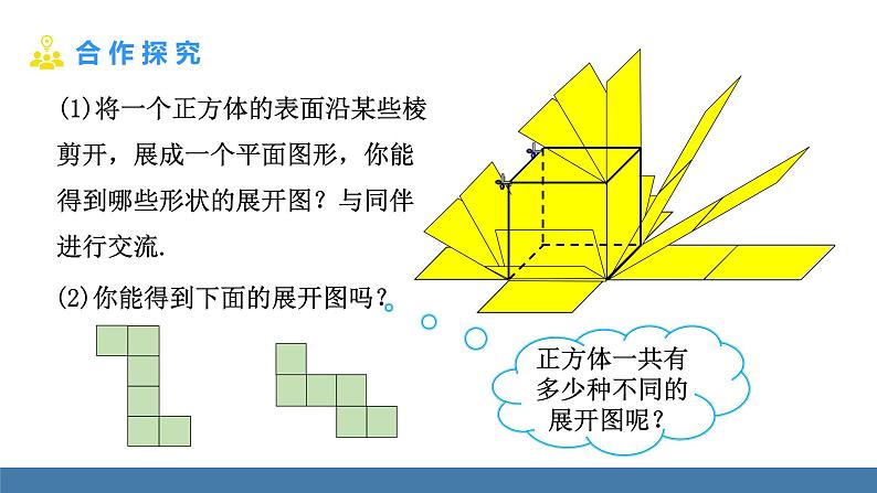北师大版（2024）数学七年级上册课件 1.2 从立体图形到平面图形 第1课时 正方体的展开与折叠04