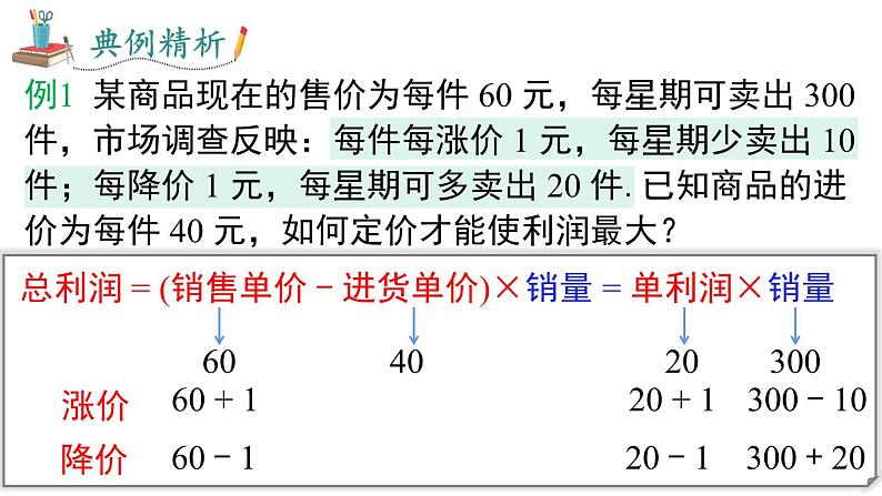 人教版九上数学第二十二章二次函数22.3.2商品利润最大问题（课件）第5页