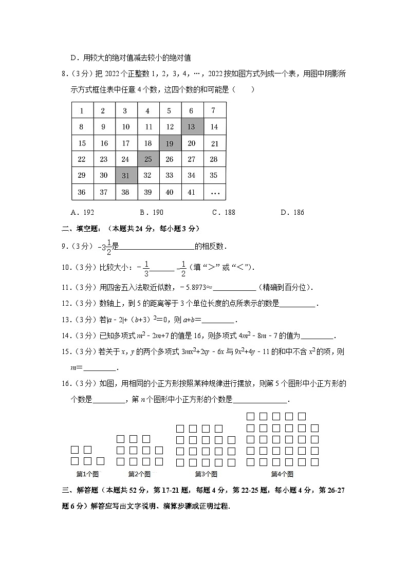 2022-2023学年北京市朝阳区陈经纶中学七年级（上）期中数学试卷【含解析】第2页