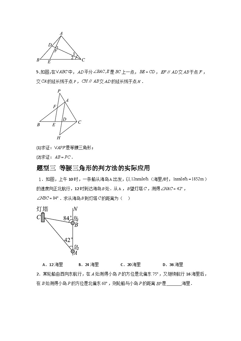 2.6.2等腰三角形（3题型基础能力创新易错）-青岛版2024-2025八年级上册数学同步课堂课件+练习03