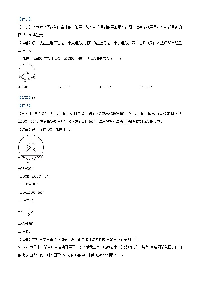 云南省昆明市第十中学2023-2024学年九年级下学期开学数学试题（解析版）第2页