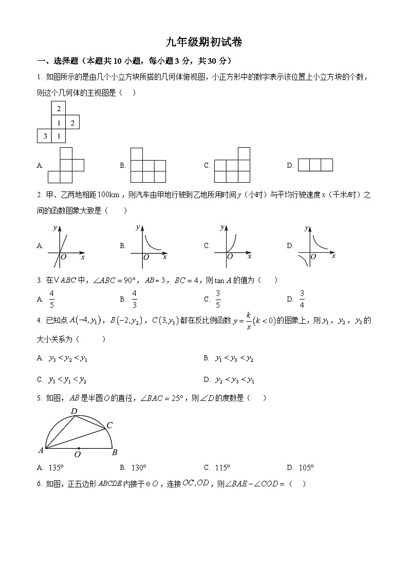 辽宁省盘锦市大洼区第一初级中学2023-2024学年九年级下学期开学考试数学试题（原卷版）第1页