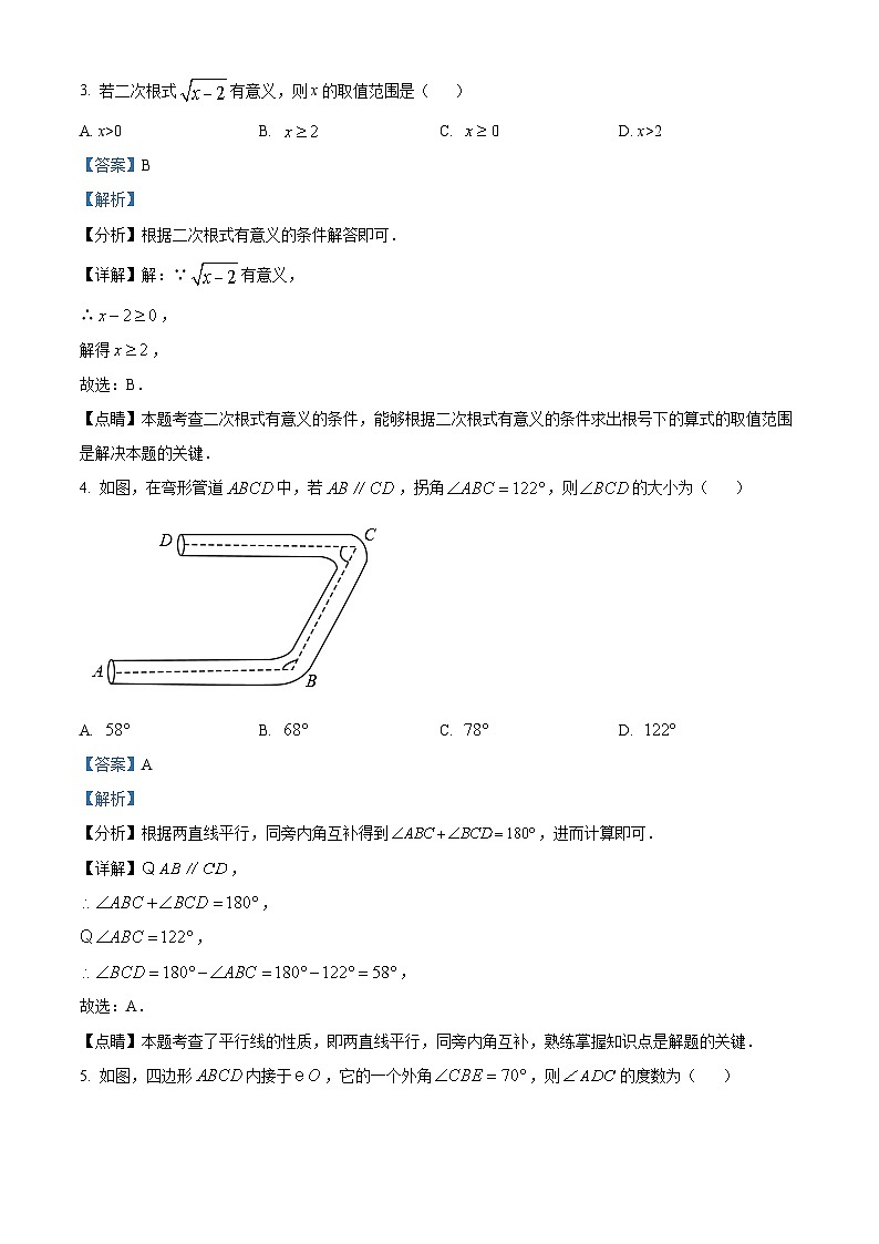 广西南宁市青秀区新民中学2023-2024学年九年级下学期开学考试数学试题（原卷版+解析版）02