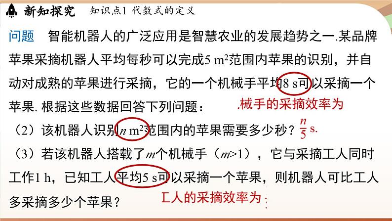 3.1 列代数式表示数量关系 课时1 代数式 课件 2024-2025学年人教版七年级数学上册第5页