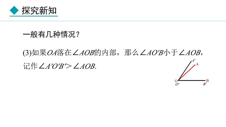 七年级数学冀教版（2024）上册课件  2.6  角大小的比较08