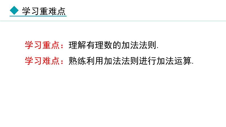 七年级数学冀教版（2024）上册课件  1.5.1  有理数的加法法则03