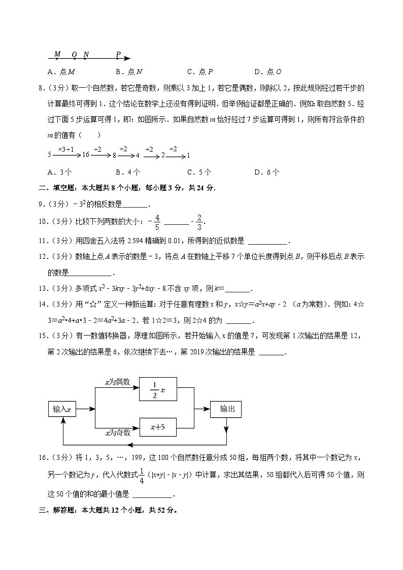 2023-2024学年北京市朝阳区陈经纶中学七年级（上）期中数学试卷【含解析】02