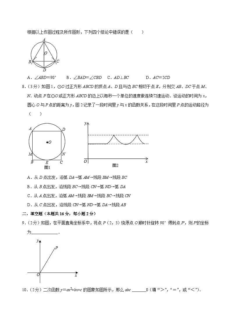 2023-2024学年北京市西城外国语学校九年级（上）期中数学试卷【含解析】02