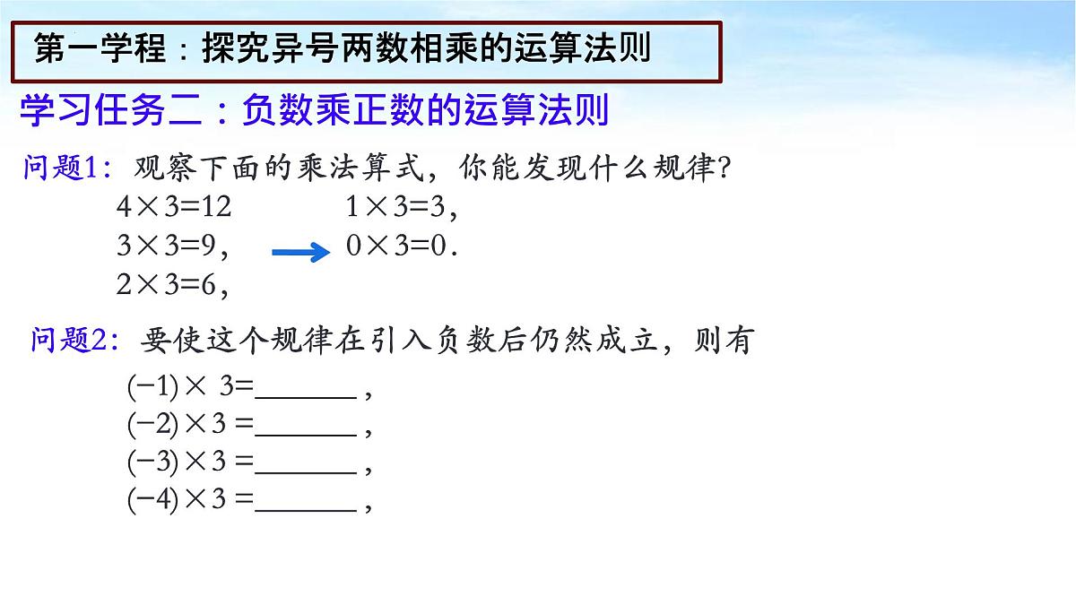数学人教版（2024）七上2.2.1有理数的乘法课件第7页