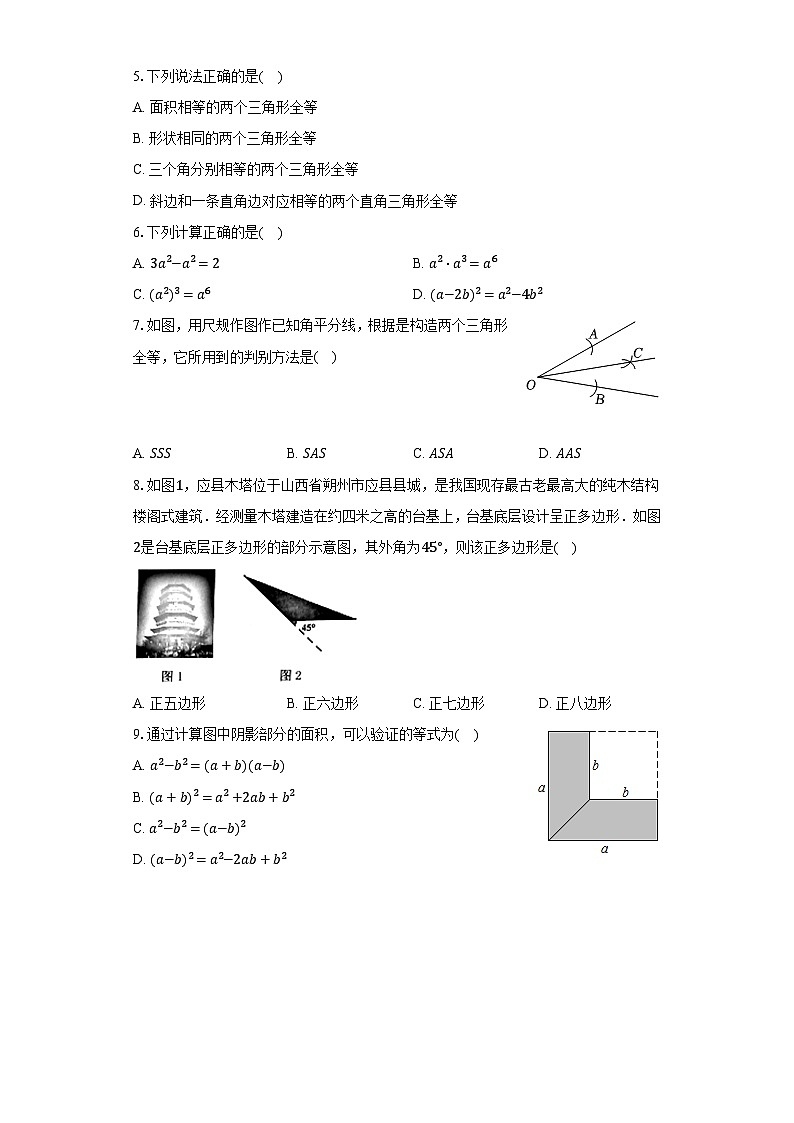 2023-2024学年浙江省台州市仙居县白塔中学八年级（上）月考数学试卷（1月份）02