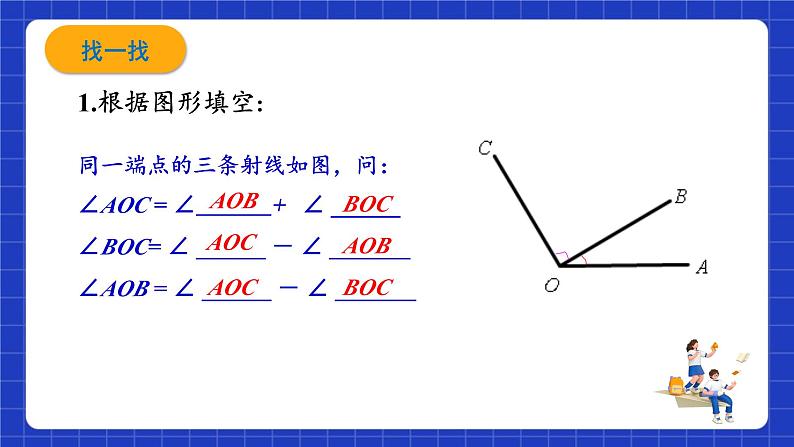 浙教版数学七上6.7《角的和差》课件03