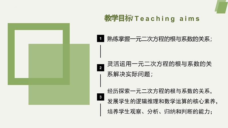 人教版九年级数学上册课件 21.2.4 一元二次方程的根与系数的关系02