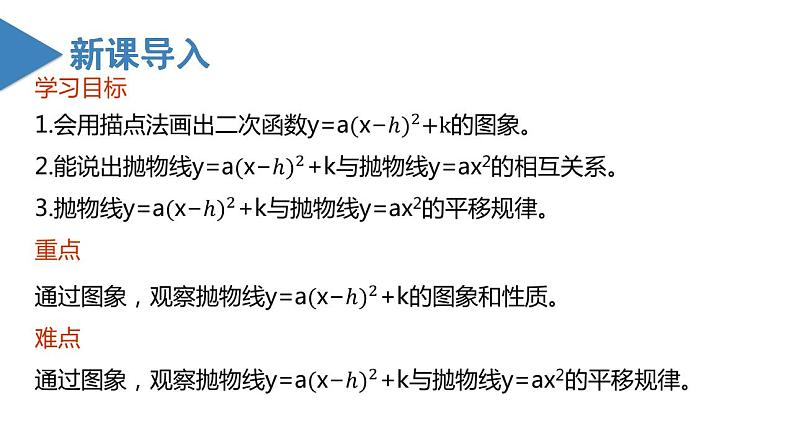 人教版九年级数学上册课件 22.1.3 第3课时 二次函数y=a（x-h）2k的图象和性质第3页