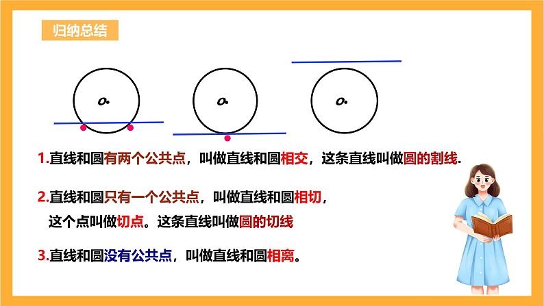 人教版数学九年级上册24.2.2.1《直线和圆的位置关系》 课件+教案07