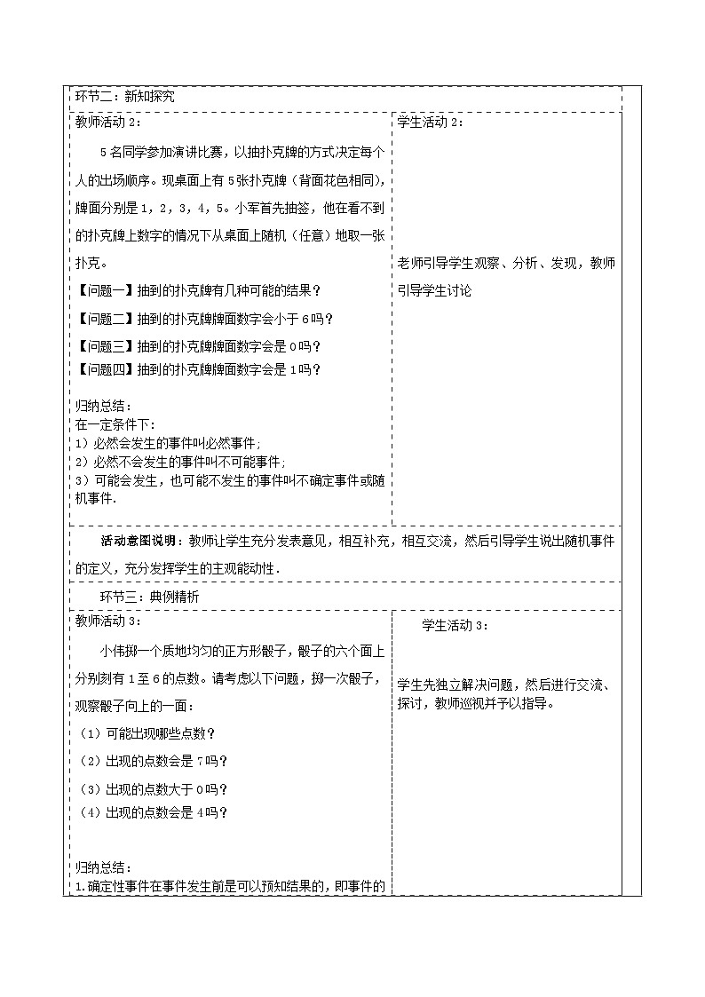 人教版数学九年级上册25.1.1《随机事件》 课件+教案02