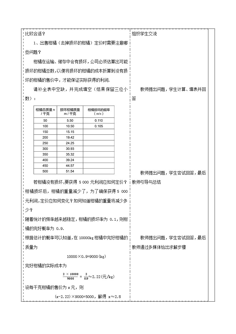 人教版数学九年级上册25.3.2《用频率估计概率》 课件+教案03