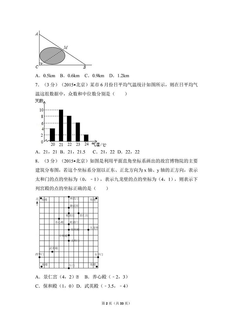 北京市中考数学试卷（含解析版）第2页