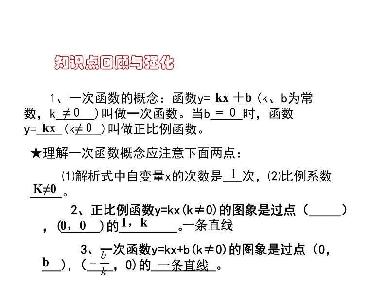 沪科版数学八年级上册 12.5一次函数复习 课件02