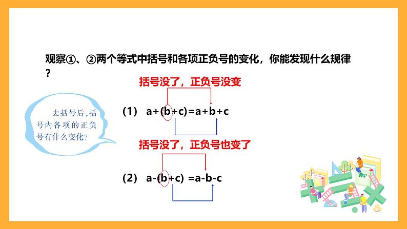 华师大版数学七上 3.4.3《去括号与添括号》课件07