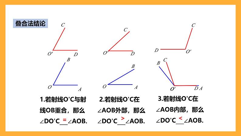 华师大版数学七上 4.6.2《角的比较和运算》课件07