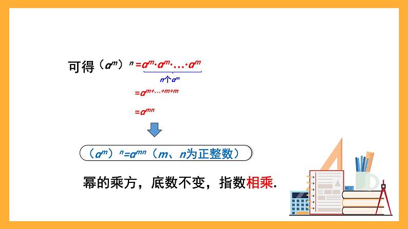 华师大版数学八上 12.1.2《幂的乘方》课件06