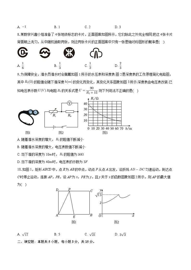 2024年河南师范大学实验中学中考数学四模试卷第2页