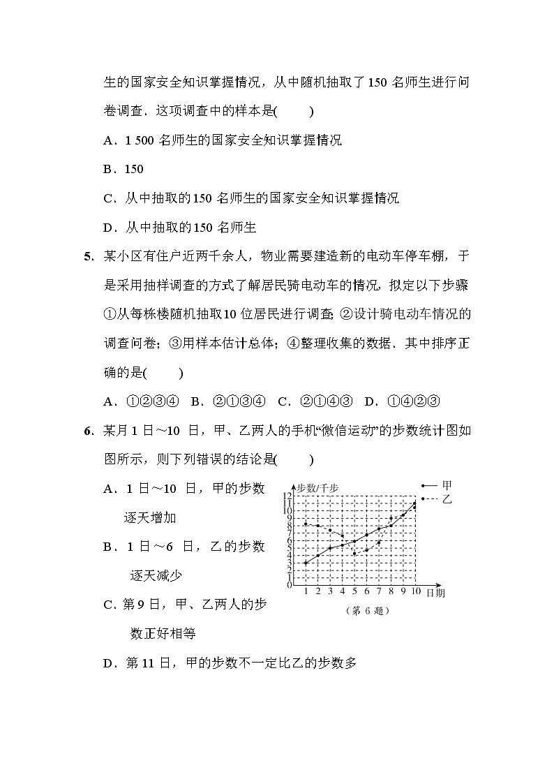 沪科版数学七年级上册第5章 数据的收集与整理 试卷（含答案）第2页