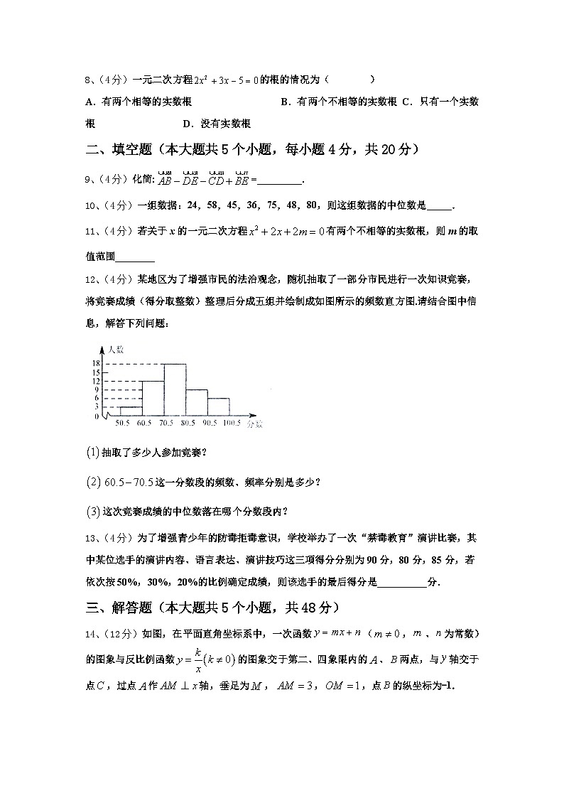 2024-2025学年福建省厦门市部分学校数学九年级第一学期开学统考试题【含答案】第3页