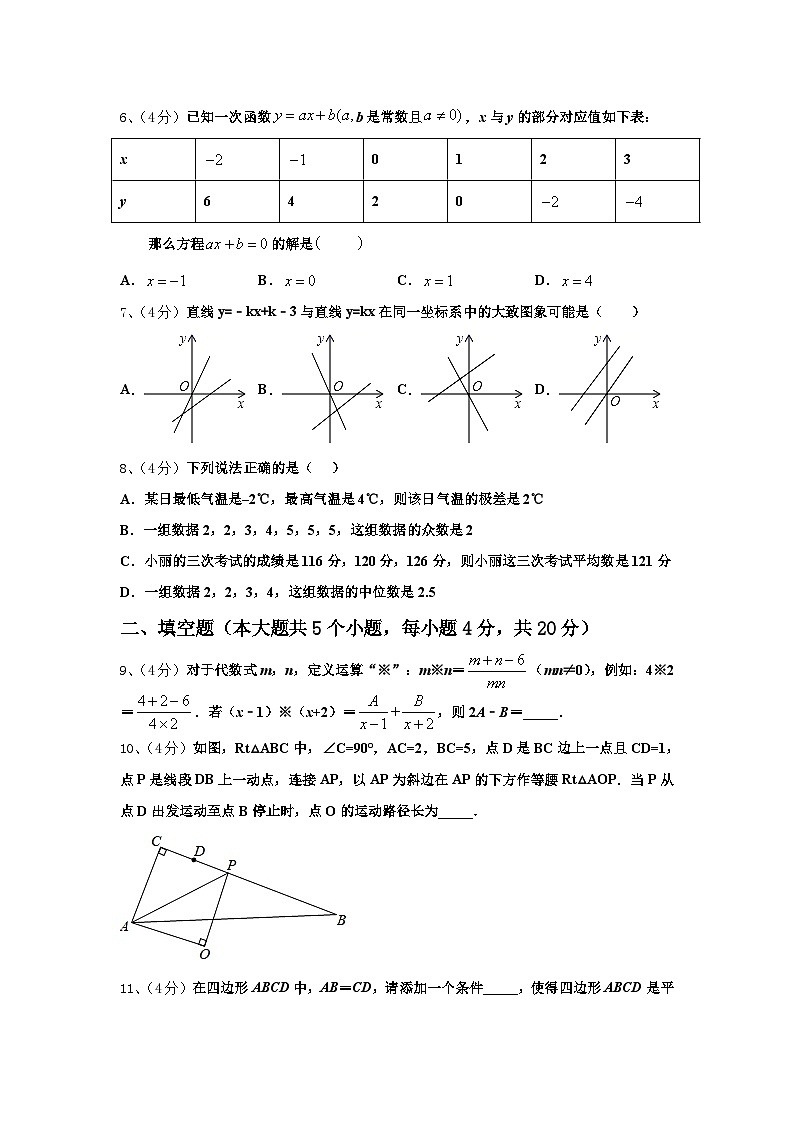2024-2025学年福建省永春第一中学九年级数学第一学期开学经典试题【含答案】02