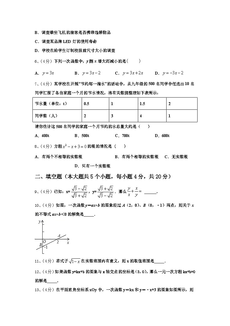 2024-2025学年甘肃省甘南数学九年级第一学期开学达标检测模拟试题【含答案】02
