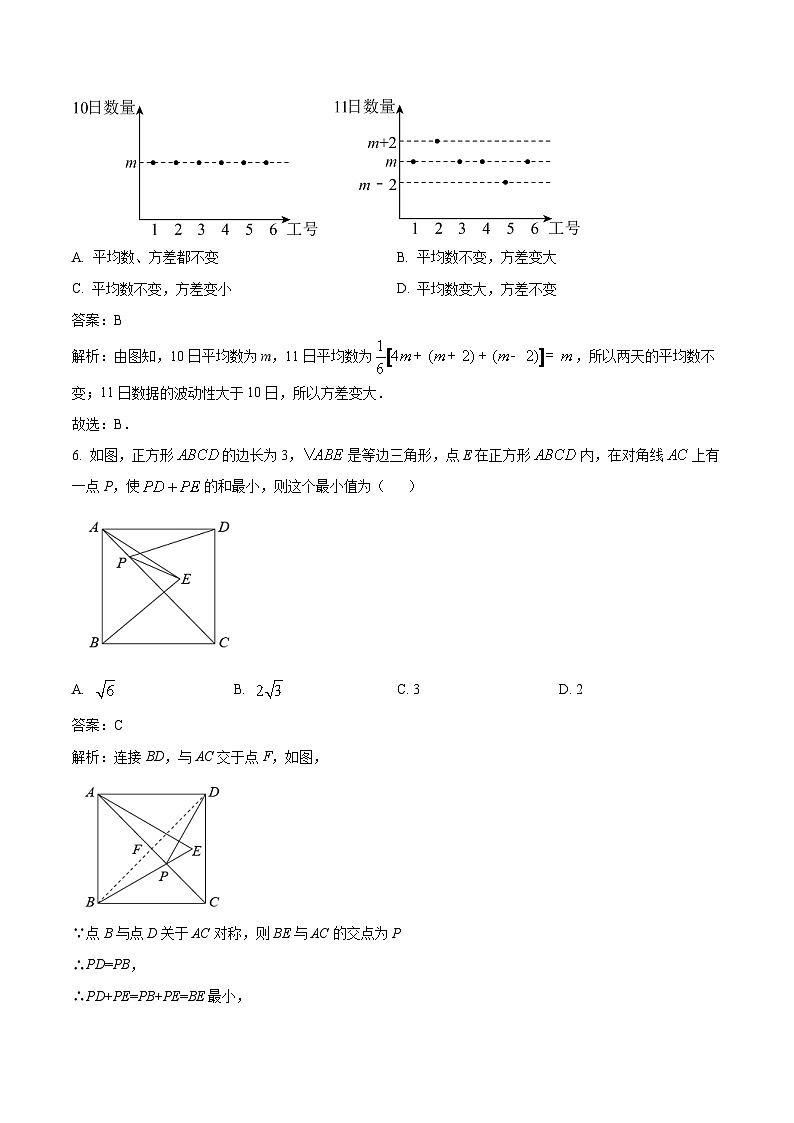 山东省滨州市无棣县2023-2024学年八年级下学期5月月考数学试卷(含解析)03