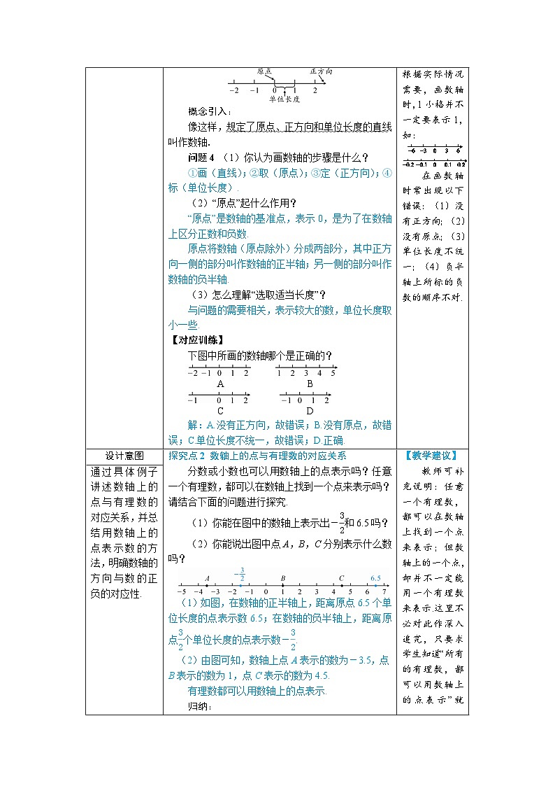 1.2.2 数轴（教学设计） --2024--2025学年人教版（2024）七年级数学上册第3页