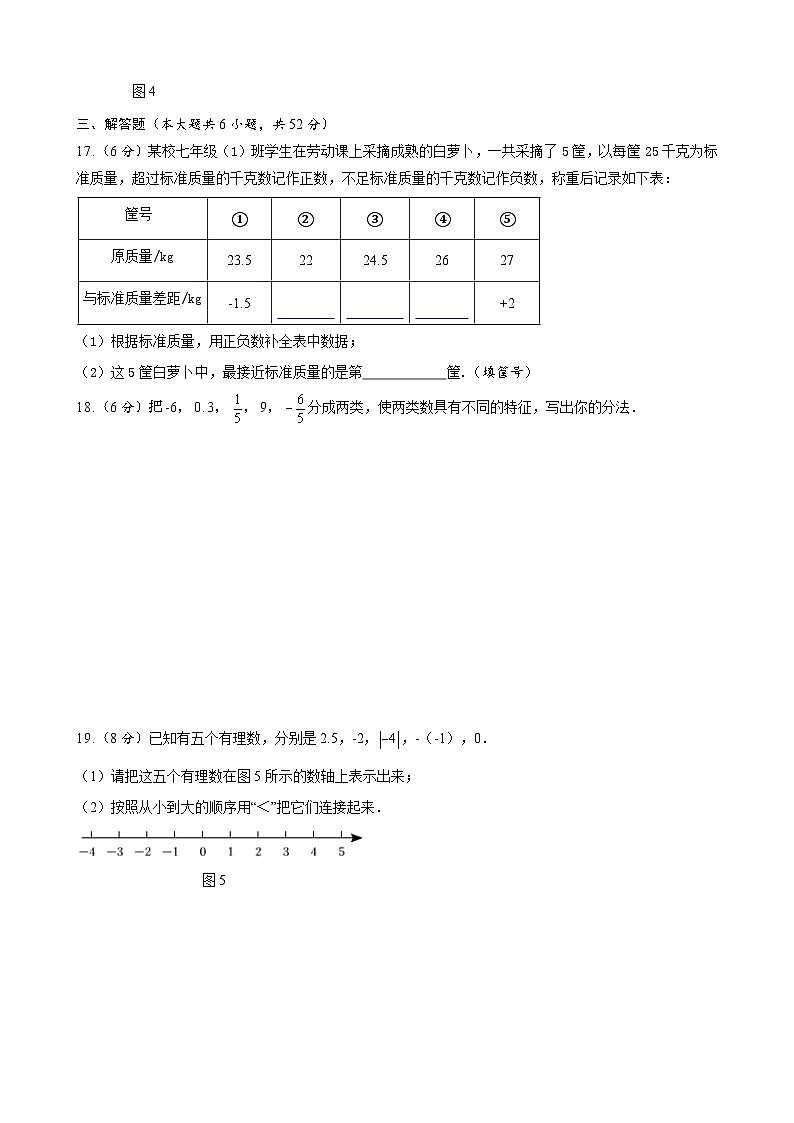 人教版（2024新版）七年级上册数学第一章 有理数 学情评估测试卷（含答案）03