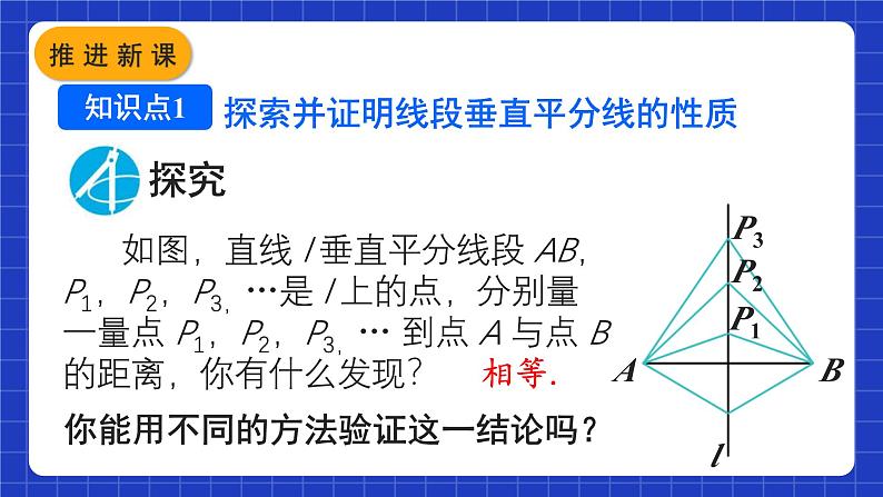 人教版数学八上13.1《轴对称》13.1.2 线段的垂直平分线的性质 课件04