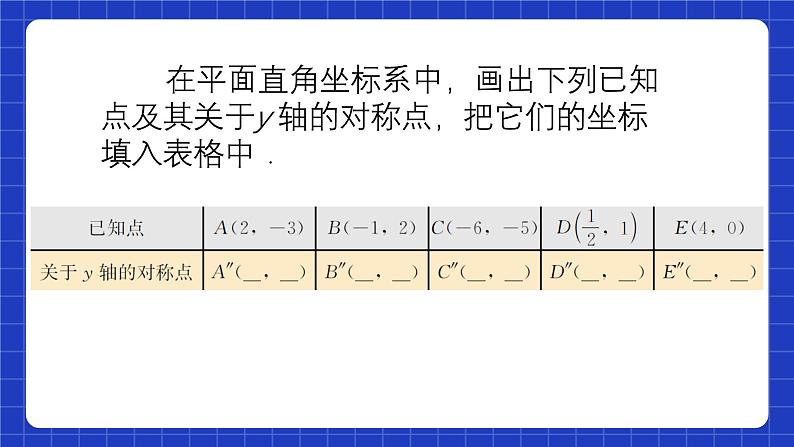 人教版数学八上13.2《画轴对称图形》第2课时 用坐标表示轴对称 课件08