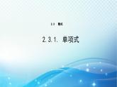 2.3.1 单项式 华东师大版（2024）数学七年级上册课件