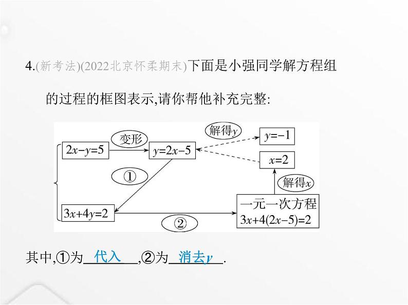 北师大版初中八年级数学上册第五章二元一次方程组2求解二元一次方程组第一课时代入消元法课件06