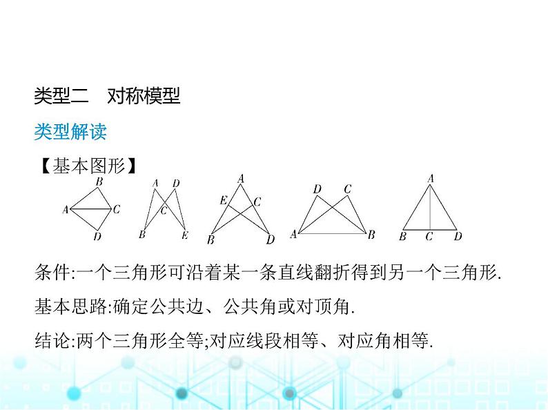 浙教版八年级数学上册专项素养综合练(一)全等三角形中的四种常见模型课件第5页