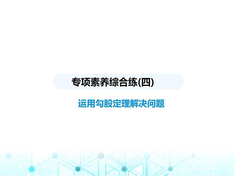 浙教版八年级数学上册专项素养综合练(四)运用勾股定理解决问题课件01