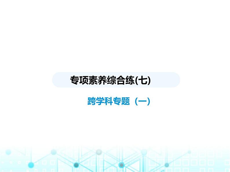 浙教版八年级数学上册专项素养综合练(七)跨学科专题(一)课件第1页