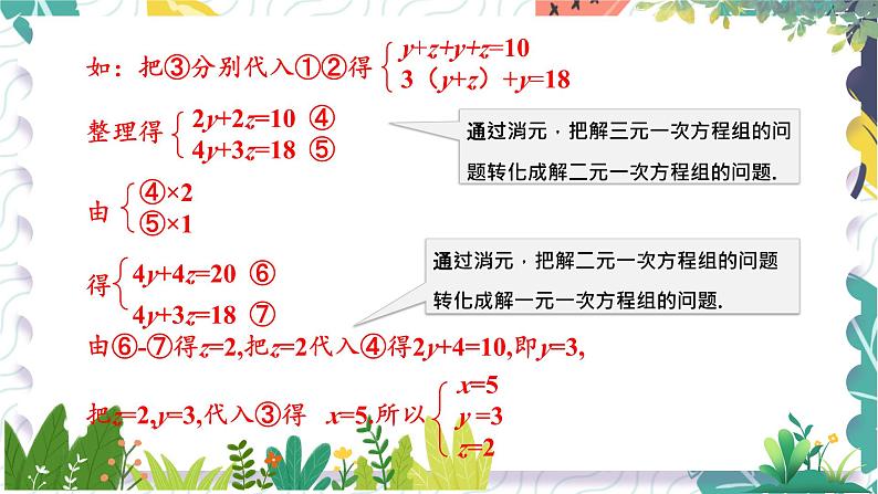 泸科版（2024）数学7年级上册 第3章 3.6  三元一次方程组及其解法 PPT课件+教案05