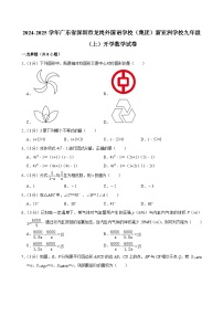 +广东省深圳市龙岗外国语学校（集团）新亚洲学校2024-2025学年九年级上学期开学数学试卷