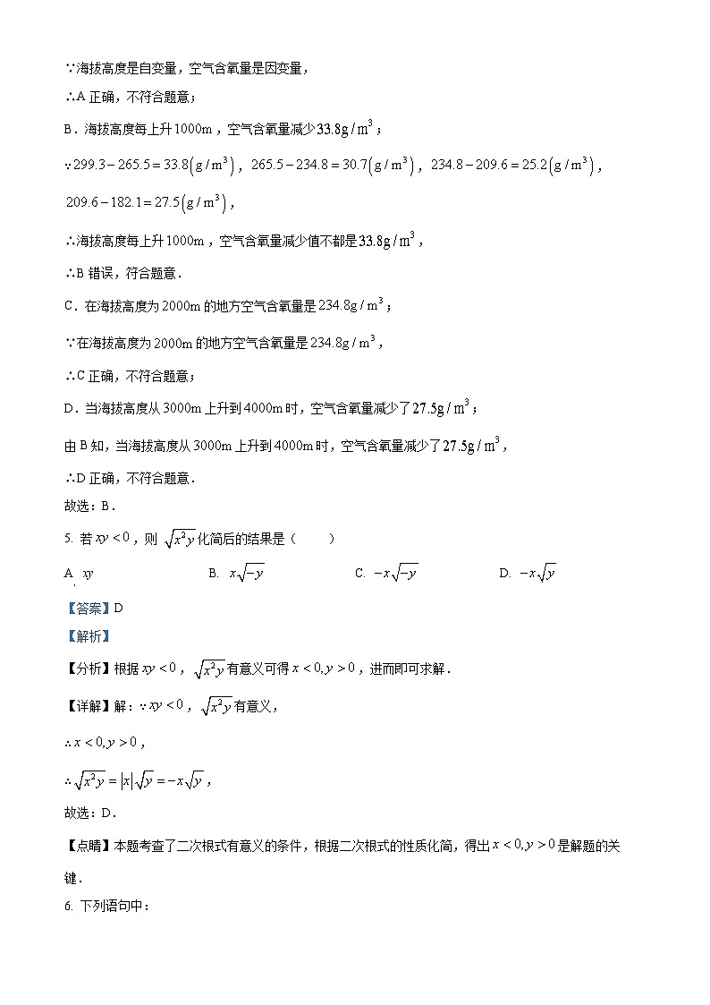 陕西省西安市西安高新第二学校2024-2025学年八年级上学期开学测试数学试题（解析版）03