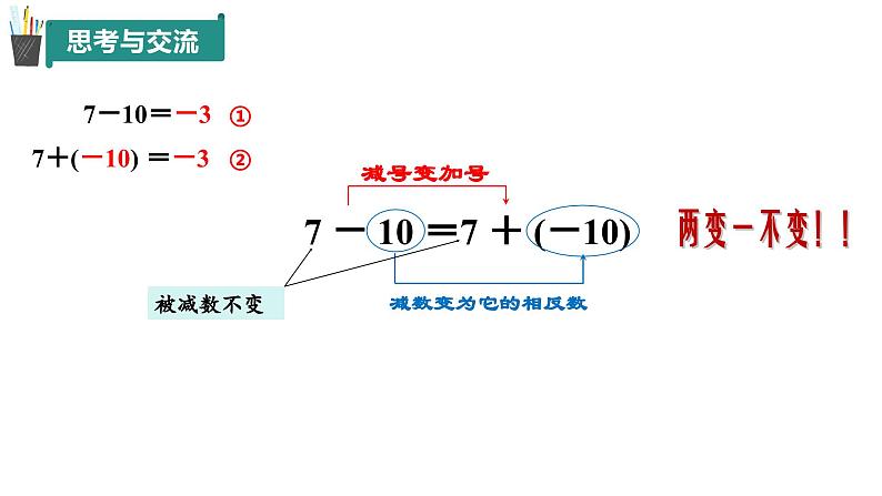 2.1 有理数的加法与减法（第3课时）（同步课件）2024-2025学年7上数学同步课堂 课件+练习（青岛版2024）07