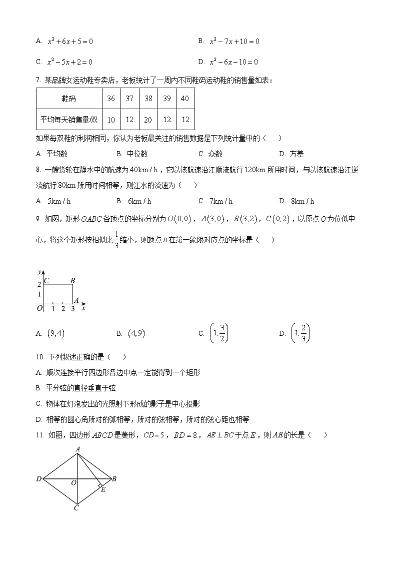 精品解析：2024年黑龙江省绥化市中考数学试题（原卷版）02