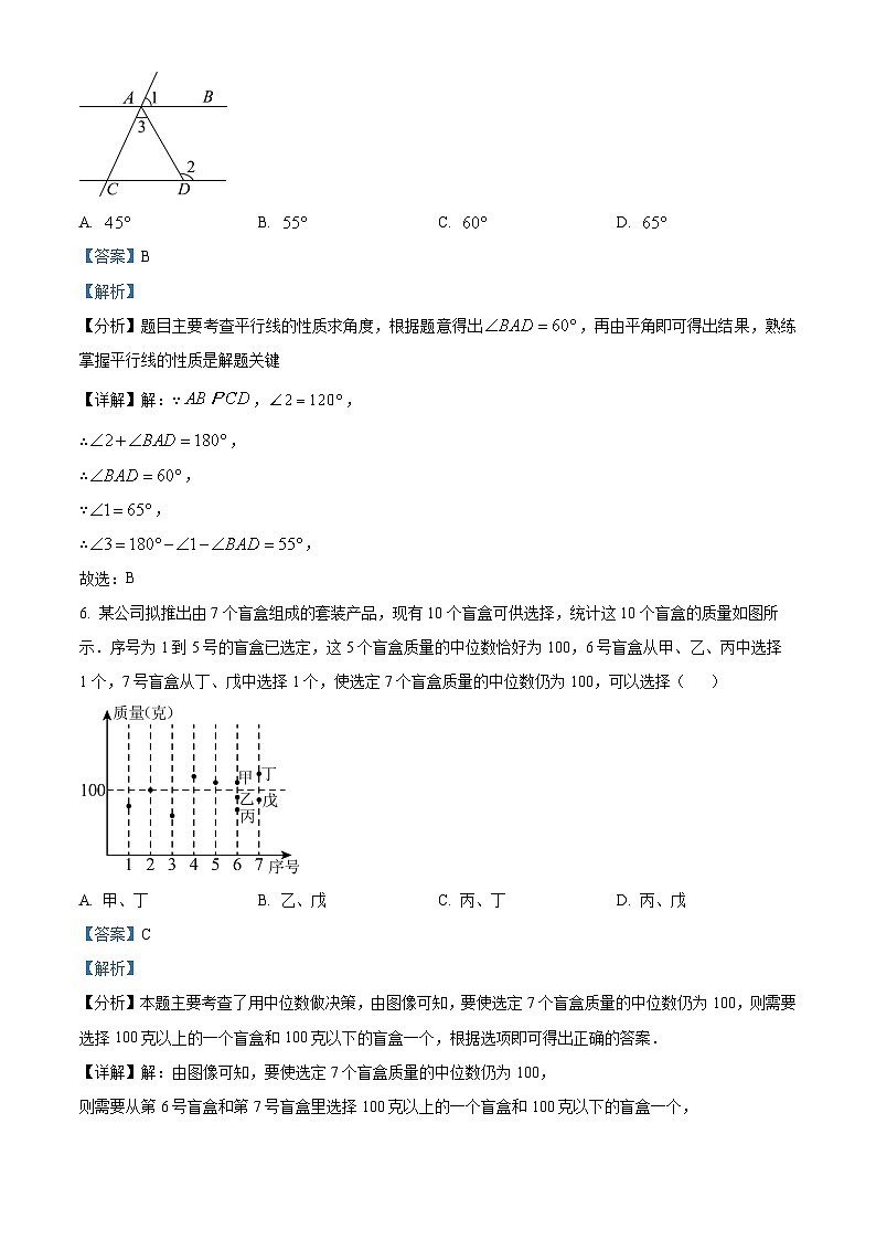 精品解析：2024年江苏省苏州市中考数学试题 （解析版）03