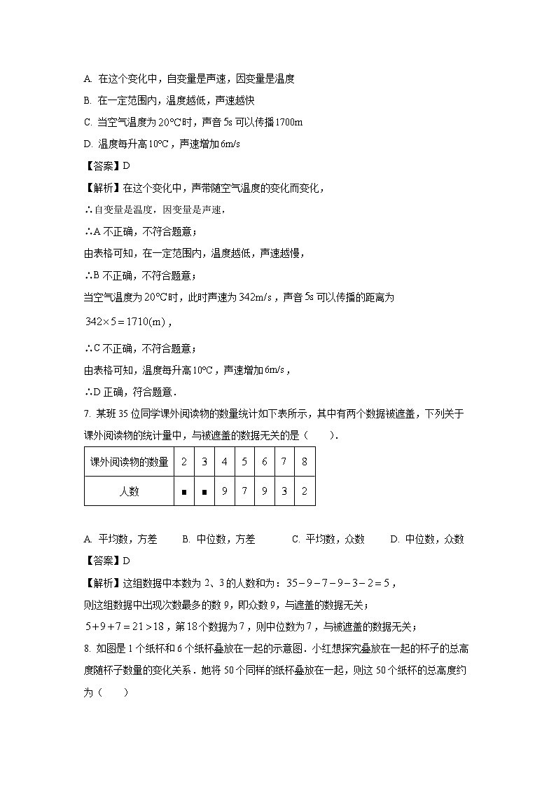 [数学][期末]山西省大同市阳高县2023-2024学年八年级下学期期末试题(解析版)第3页