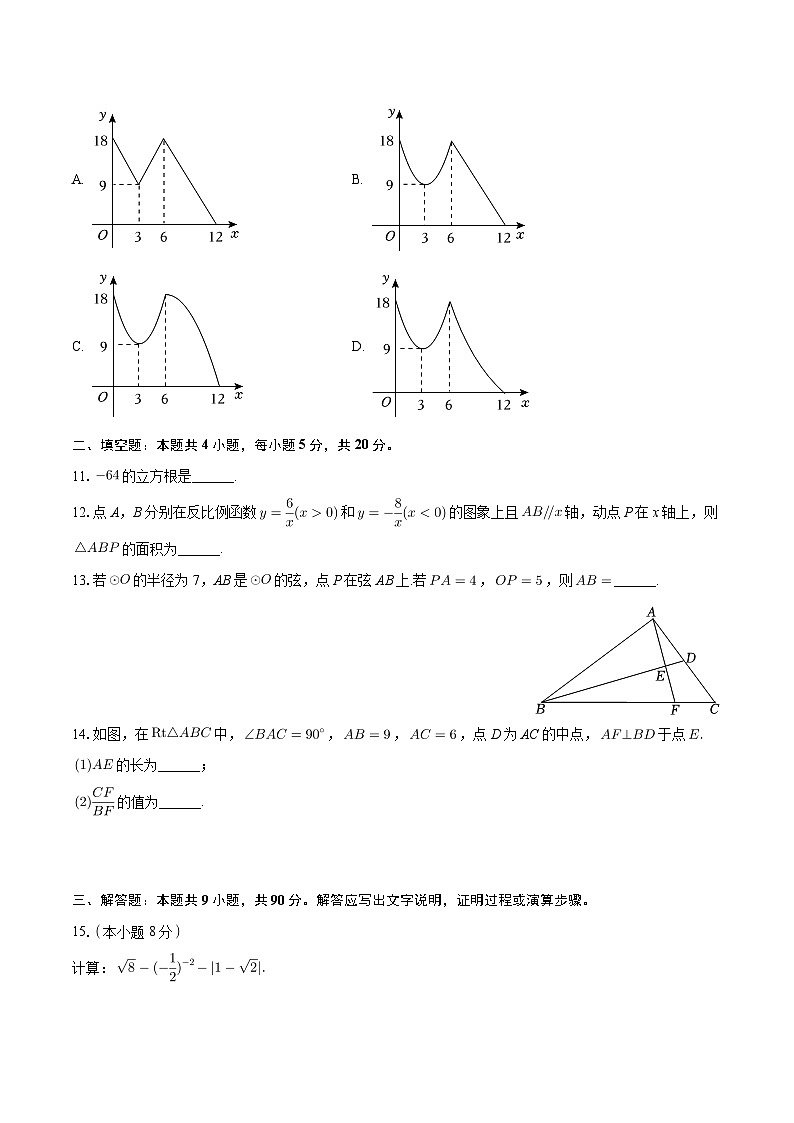 2024年安徽省宣城市宣州区阳光中学中考数学三模试卷+03
