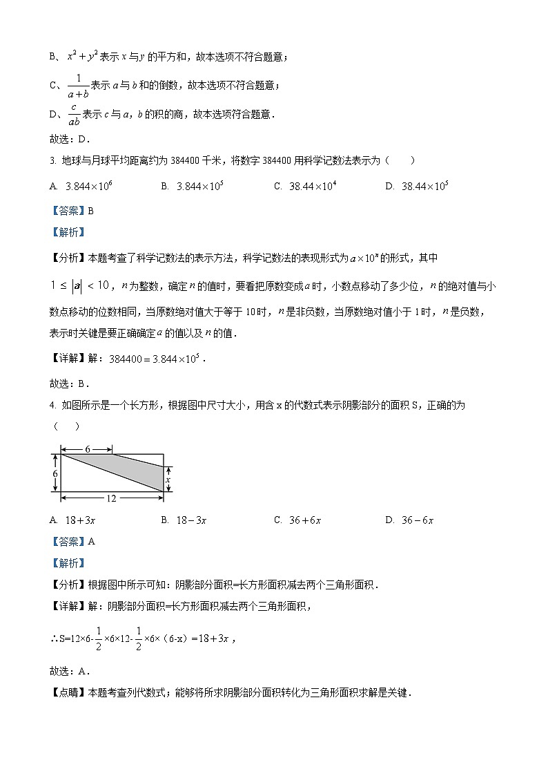 四川省绵阳市梓潼县五校联考2024-2025学年七年级上期入学数学试题（解析版）第2页